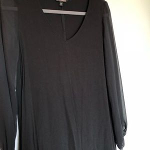 Express Dress with Sheer Sleeves